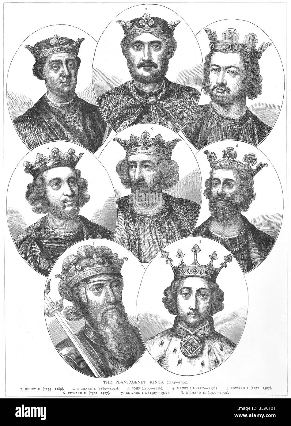 Plantagenet re d'Inghilterra,1154-1399 Foto Stock