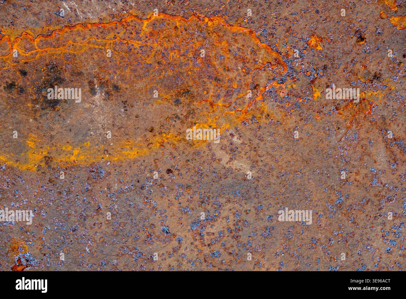Ruggine metallica. Sfondo grunge astratto. Vecchio metallo di acciaio arrugginito con ruggine pesante. Foto Stock
