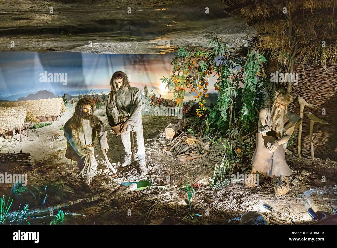 Museo di opere saline neolitiche 6.000 anni fa, miniera di sale di Wieliczka, Polonia Foto Stock