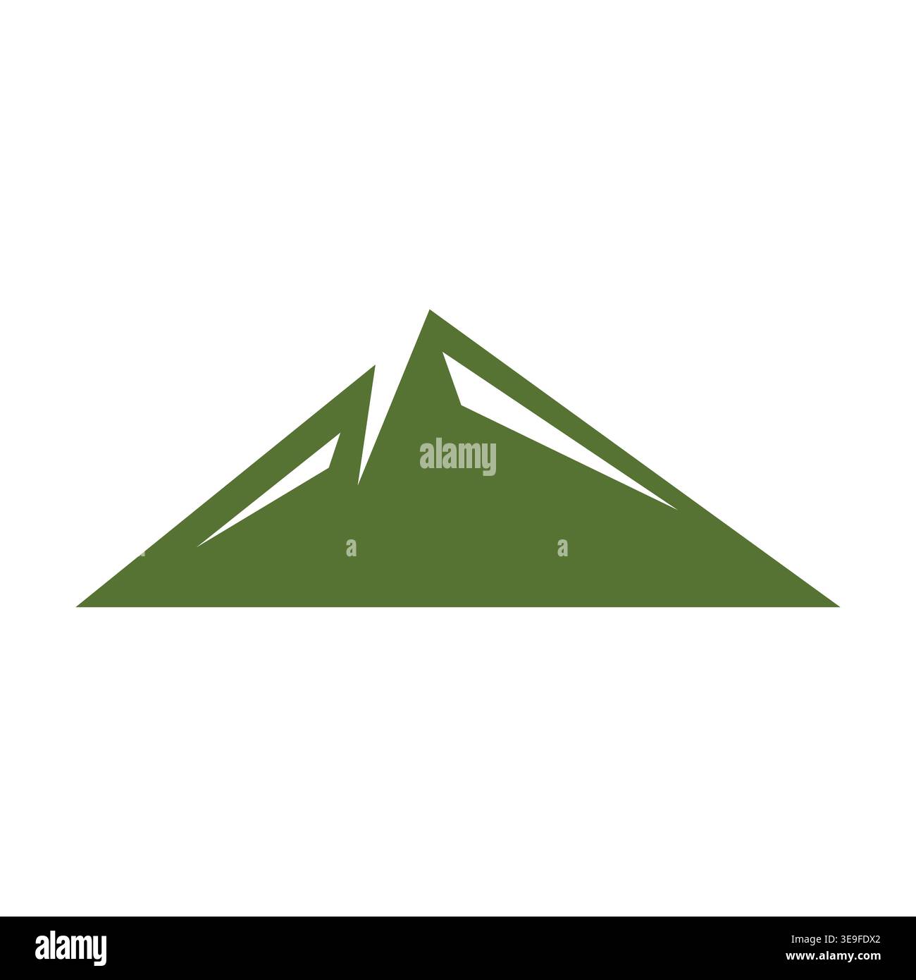 Design moderno e pulito con picchi nitidi, linee minimali e stile vettoriale scalabile. Perfetto per branding, app, mappe, tema outdoor Illustrazione Vettoriale