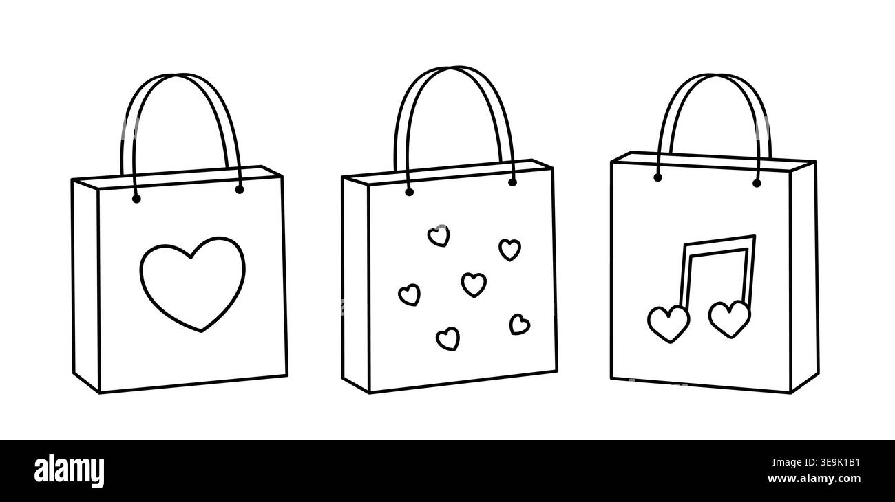 Modello di pagina colorato con motivo a forma di cuore Illustrazione Vettoriale