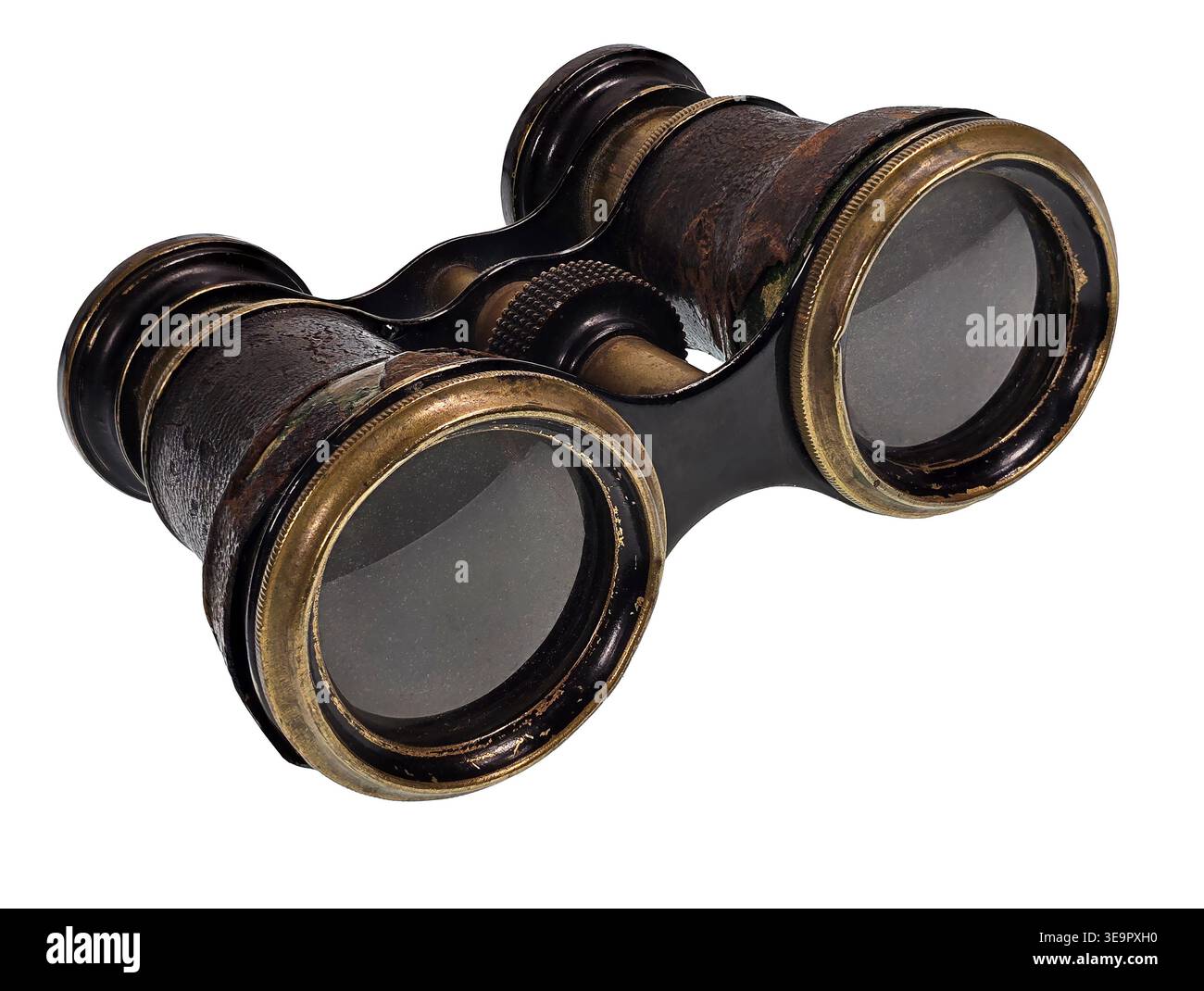 Binocolo portatile vintage per vedere le cose da lontano Foto Stock
