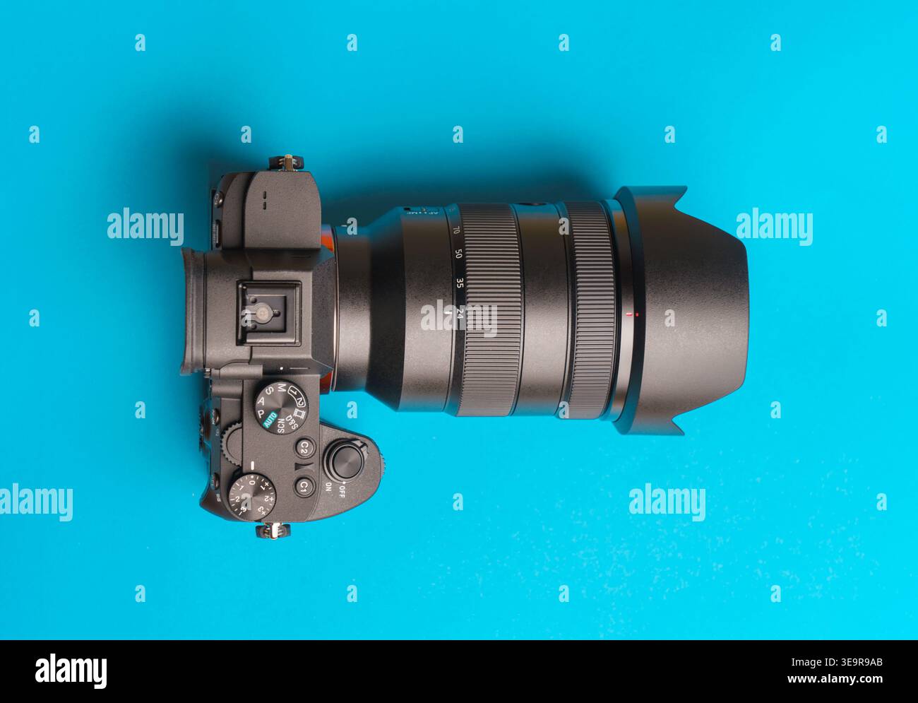 Una fotocamera moderna dall'alto Foto Stock