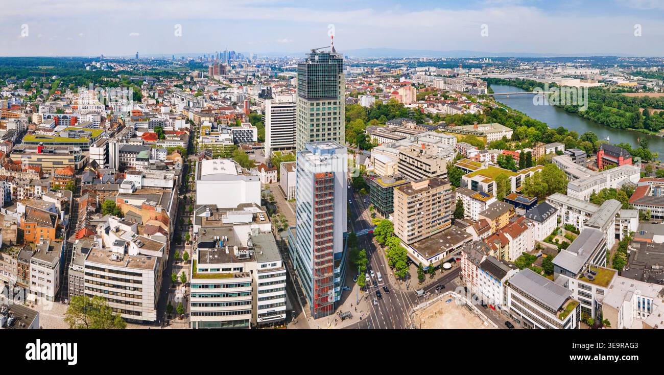 Centro di Offenbach. ottimo panorama dall'alto. Foto Stock