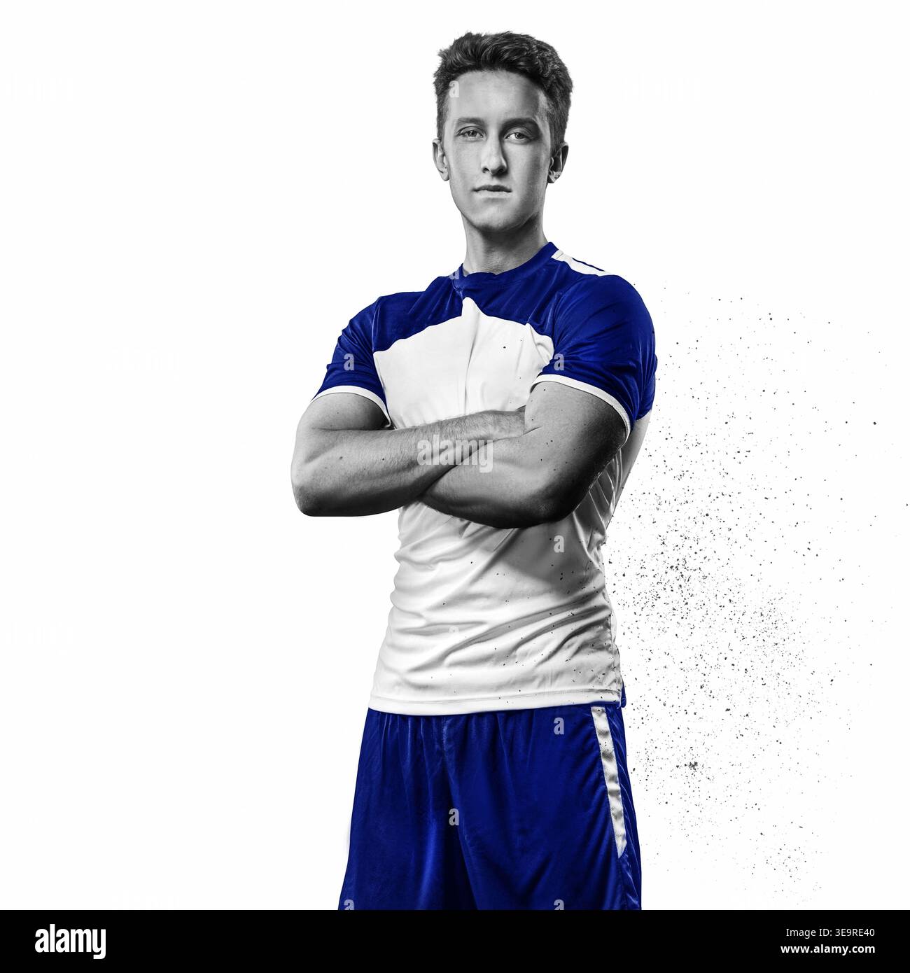 Un giocatore di calcio Foto Stock