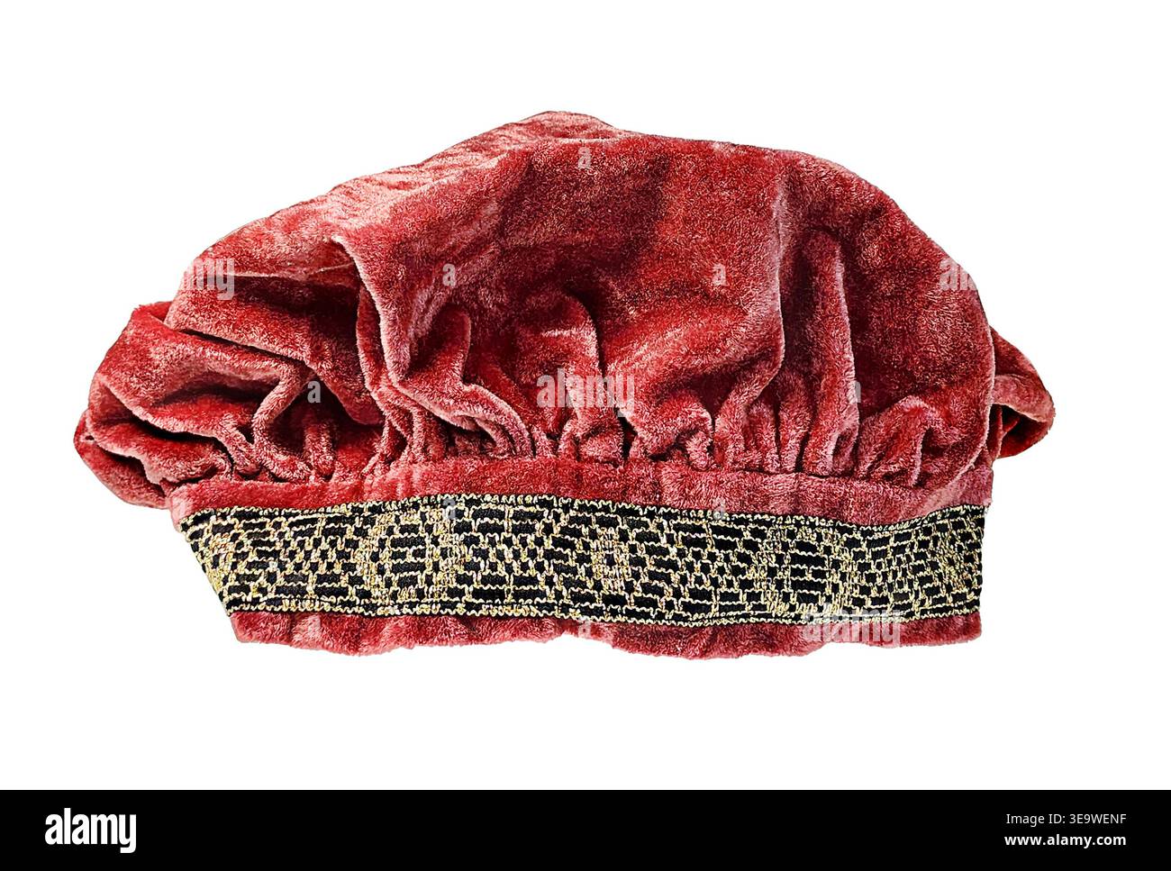 Un cappello rosso medievale per la testa Foto Stock