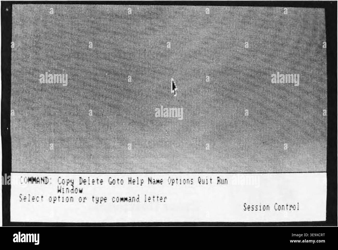 Windows Manager Demonstration 0,01 era un prototipo di interfaccia grafica di Microsoft Corporation precedente a Windows 1,0. L'immagine di archivio acquisisce una stampa della schermata dalla demo BYTE come stampa fotografica storica. Foto Stock