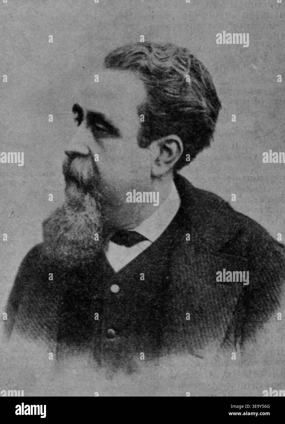 Serafí Pitarra (1839–1899), nato Josep Sergi i Pitarra, è stato un drammaturgo e poeta catalano. La documentazione fotografica d'archivio documenta la sua rappresentazione o associazione con Matarrodona nella Catalogna del XIX secolo. La stampa fotografica storica mostra rappresentazioni teatrali o culturali del periodo. Foto Stock