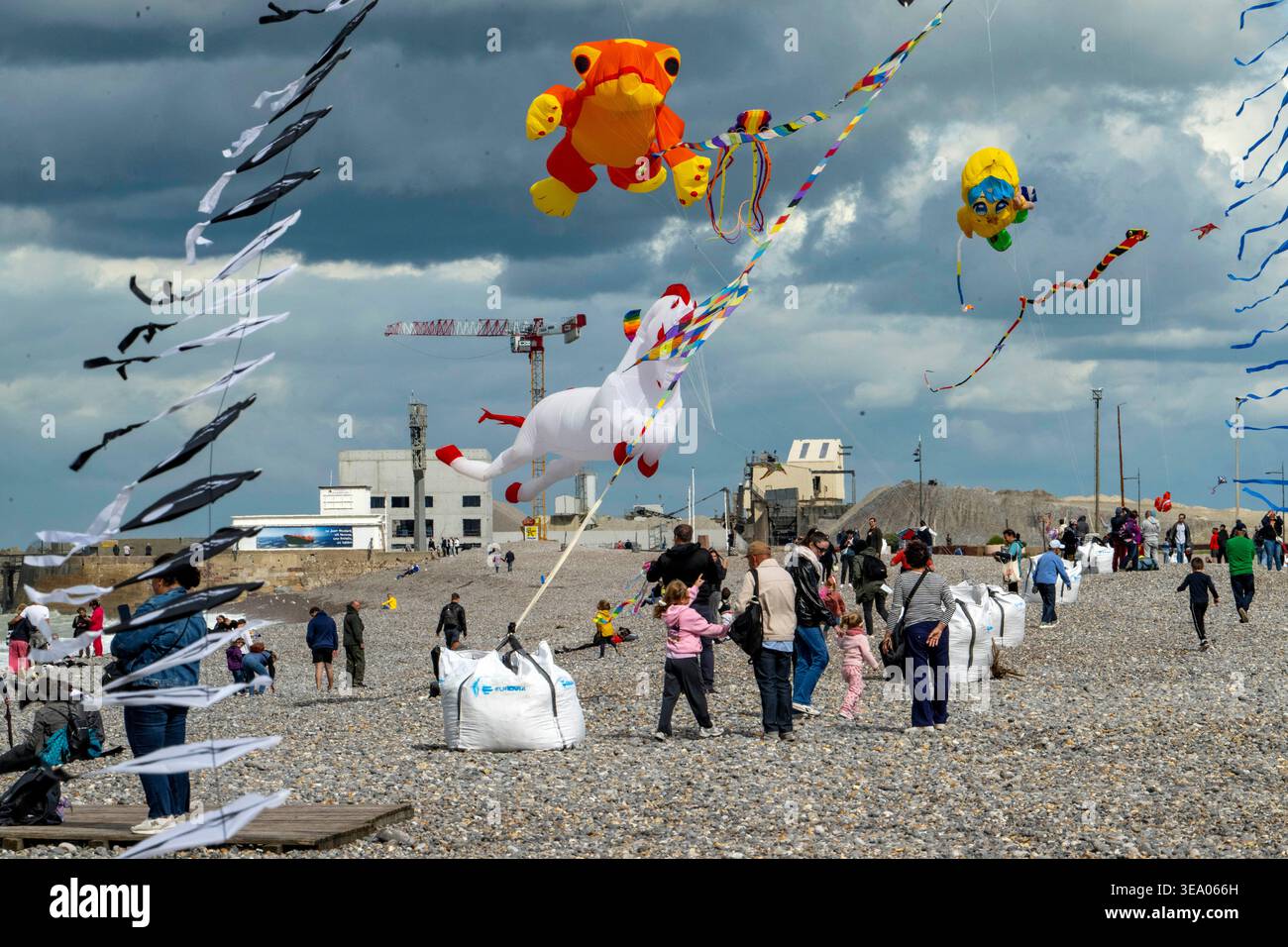 Dieppe (Normandia, Francia settentrionale): Festival Internazionale degli aquiloni Foto Stock