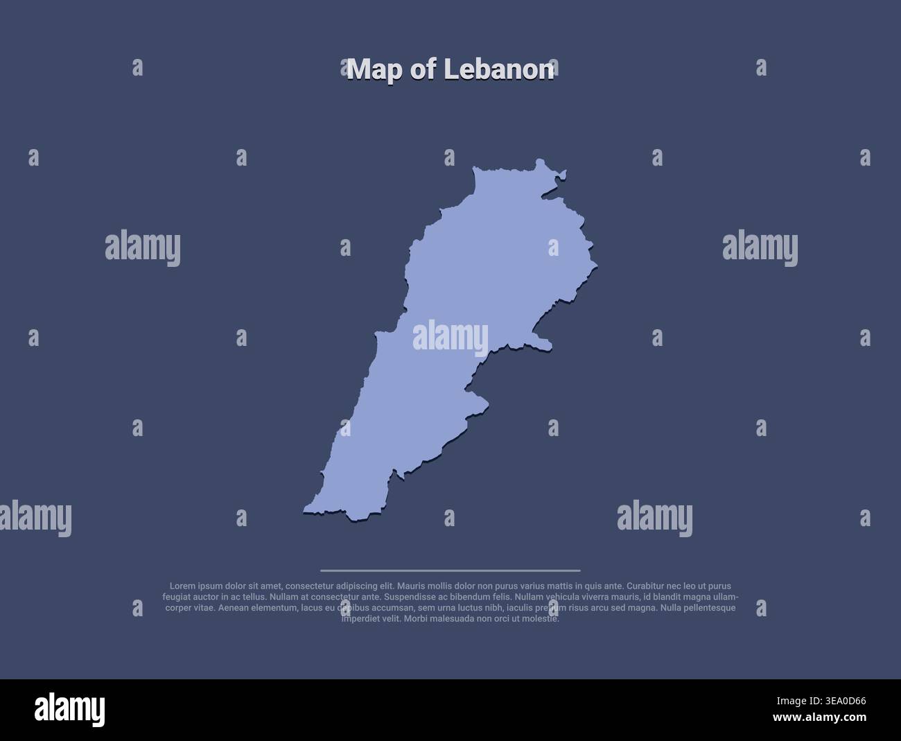 Mappa di alta qualità del Libano con confini chiari dettagli geografici e divisioni regionali ideale per materiali didattici guide di viaggio e design proj Illustrazione Vettoriale
