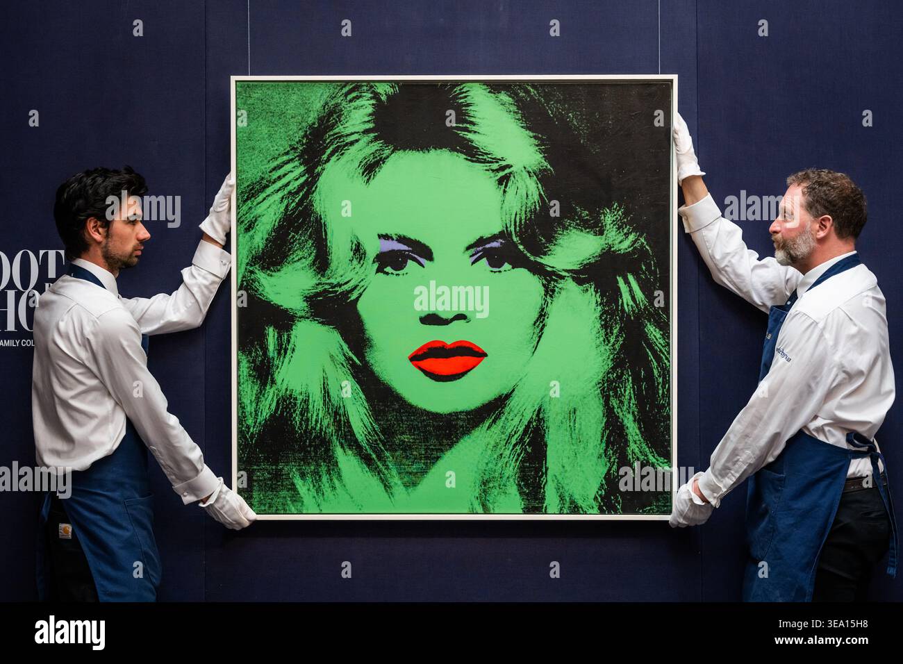 Londra, Regno Unito. 20 aprile 2026. Brigitte Bardot di Andy Warhol, Est. Da 14 a 18 milioni di dollari - attrazioni principali delle aste Sotheby's Modern & Contemporary di New York al Sothebys di Londra. Crediti: Guy Bell/Alamy Live News Foto Stock