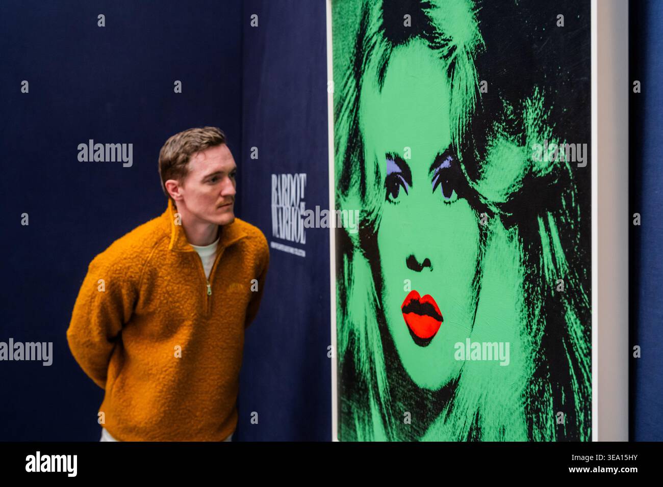 Londra, Regno Unito. 20 aprile 2026. Brigitte Bardot di Andy Warhol, Est. Da 14 a 18 milioni di dollari - attrazioni principali delle aste Sotheby's Modern & Contemporary di New York al Sothebys di Londra. Crediti: Guy Bell/Alamy Live News Foto Stock