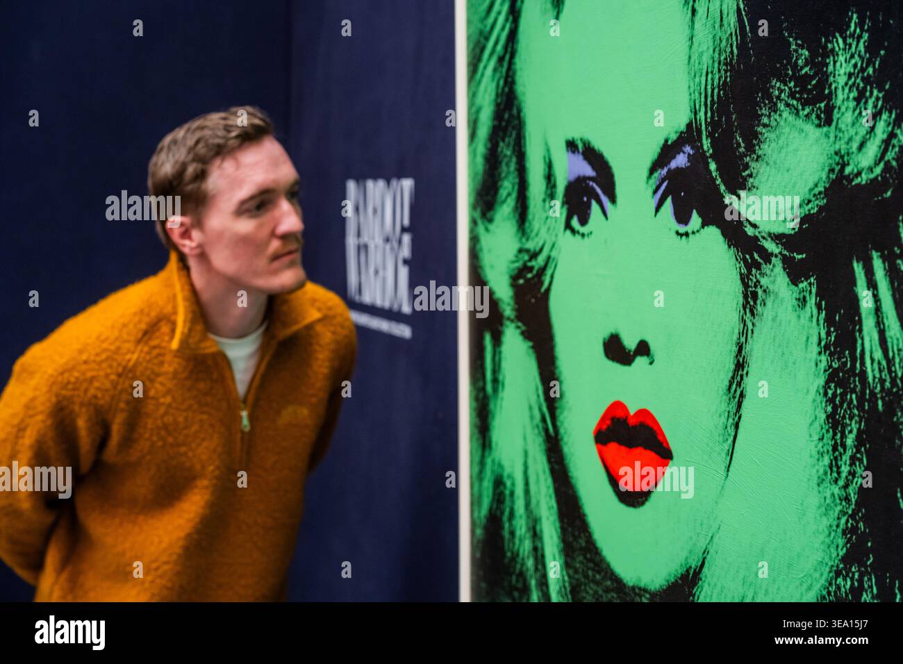 Londra, Regno Unito. 20 aprile 2026. Brigitte Bardot di Andy Warhol, Est. Da 14 a 18 milioni di dollari - attrazioni principali delle aste Sotheby's Modern & Contemporary di New York al Sothebys di Londra. Crediti: Guy Bell/Alamy Live News Foto Stock