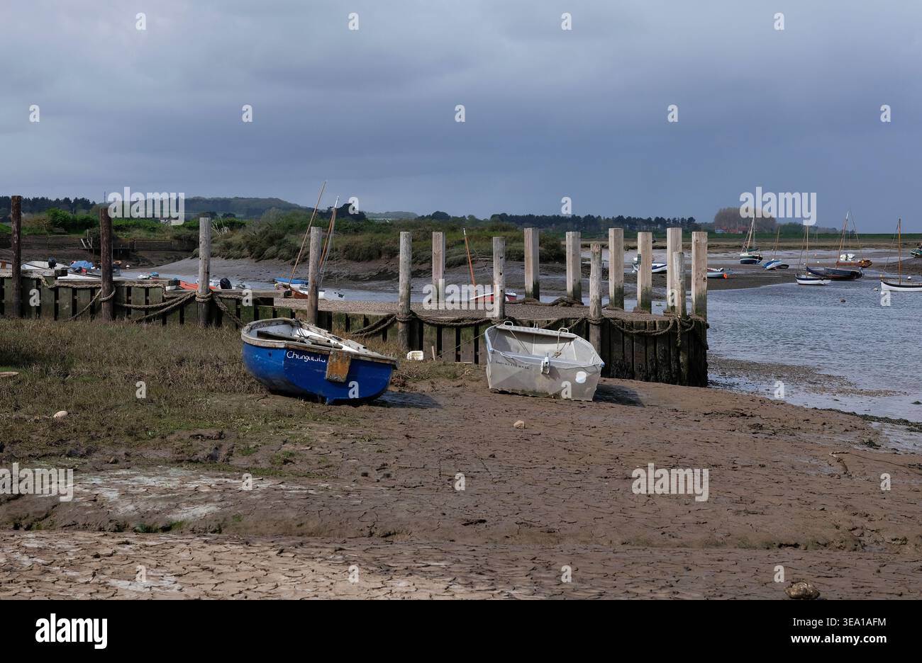 Burnham overy staithe, North Norfolk, Inghilterra Foto Stock