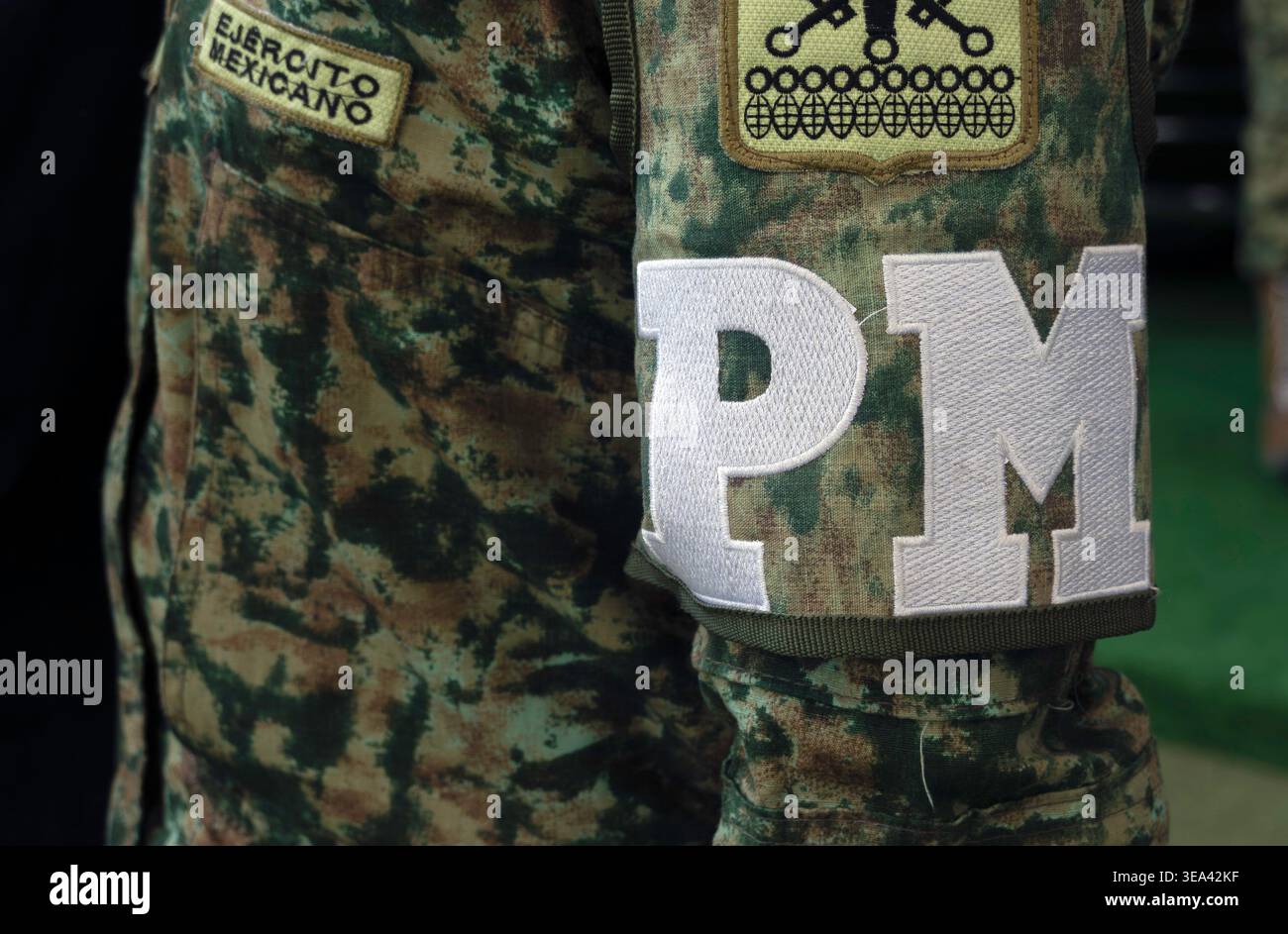 Bracciale della polizia militare del Messico Foto Stock