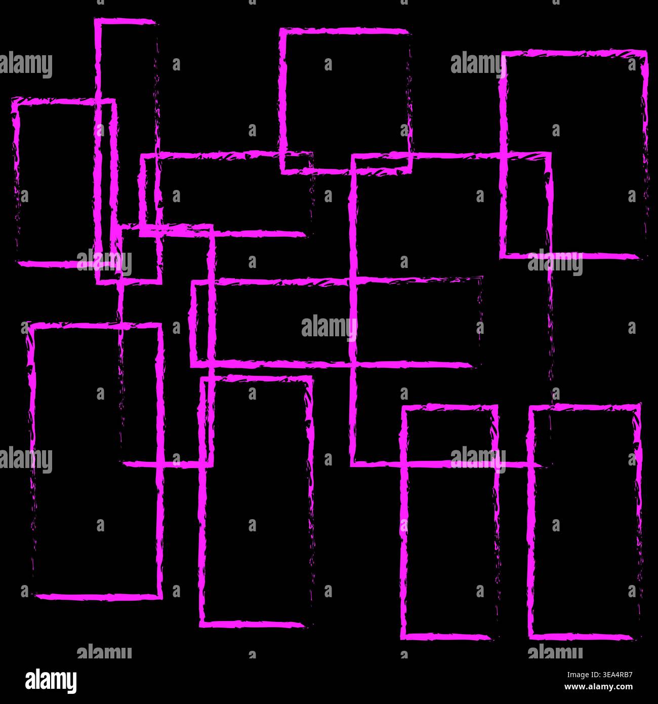 Sofisticate cornici magenta. Gruppo viola di schizzo. Rettangoli professionali vettoriali. Stile suggestivo con fondo in legno. Illustrazione Vettoriale