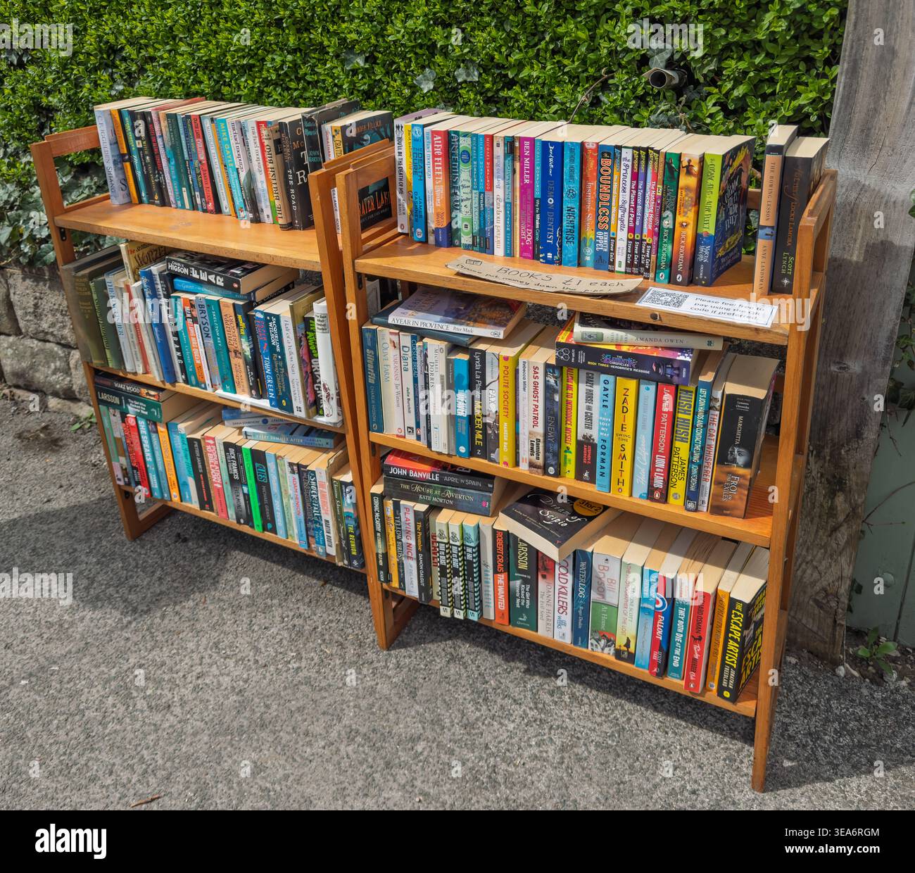 Stalla del libro di strada a Hathersage, Derbyshire Foto Stock