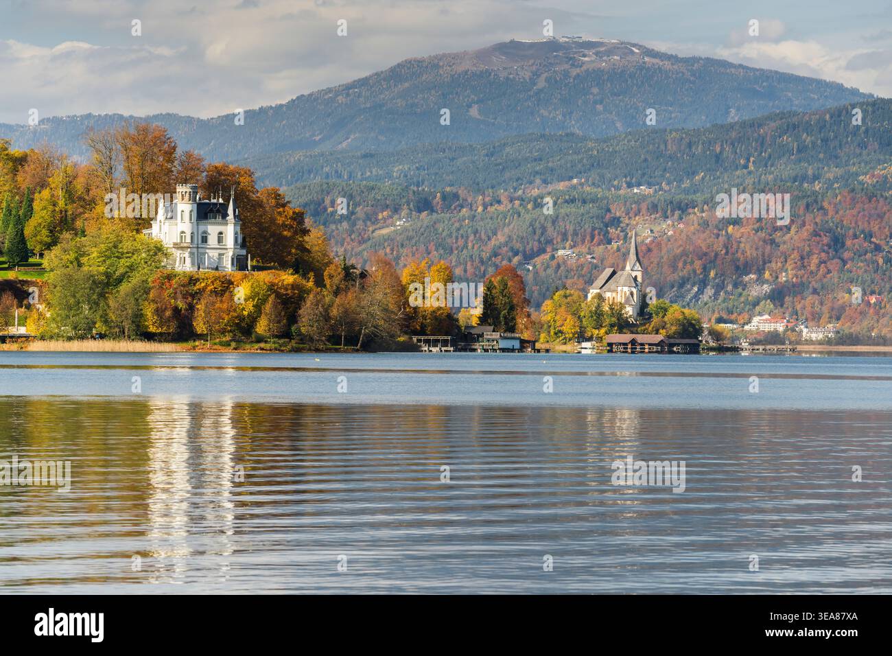 Castello di Rifnitz, lago Wörthersee, Carinzia, Austria Foto Stock