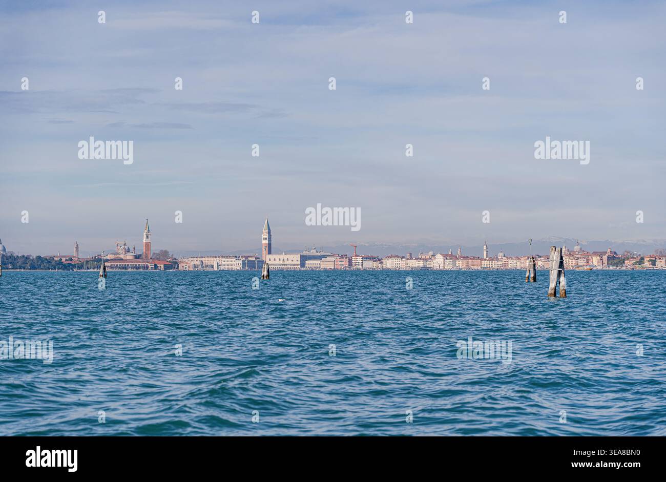 Vista sulla laguna verso Venezia Foto Stock