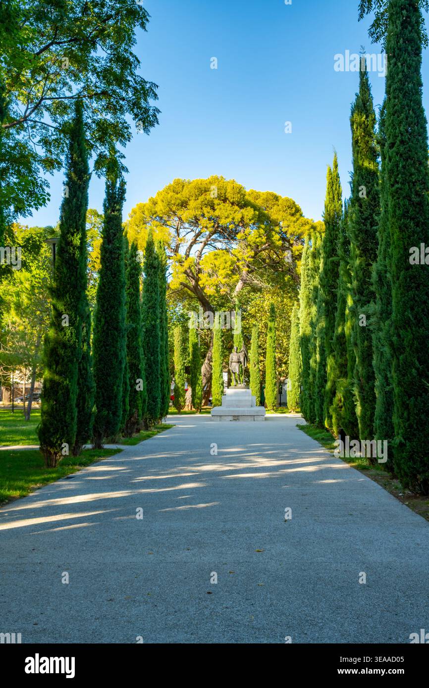 Varri i Ismail Qemalit memoriale in un parco a Vlor‘ Albania Foto Stock