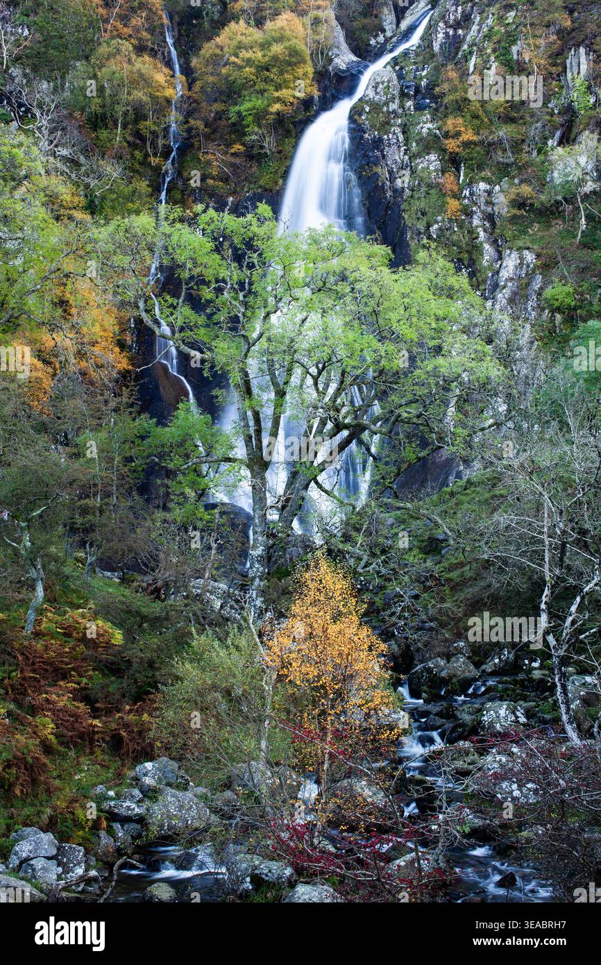 Aber Falls Wales - Rhaeadr Fawr Foto Stock