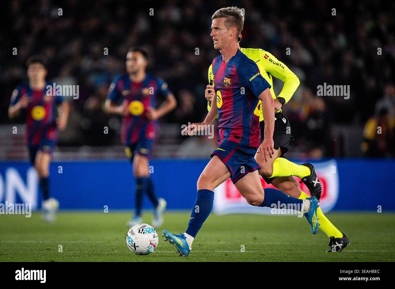 Barcellona, Espagne. 22 aprile 2026. Dani OLMO di Barcellona durante il campionato spagnolo di LaLiga tra FC Barcelona e RC Celta il 22 aprile 2026 allo stadio Camp Nou di Barcellona, Spagna - foto Joma Garcia/Matthieu Mirville/DPPI credito: DPPI Media/Alamy Live News Foto Stock