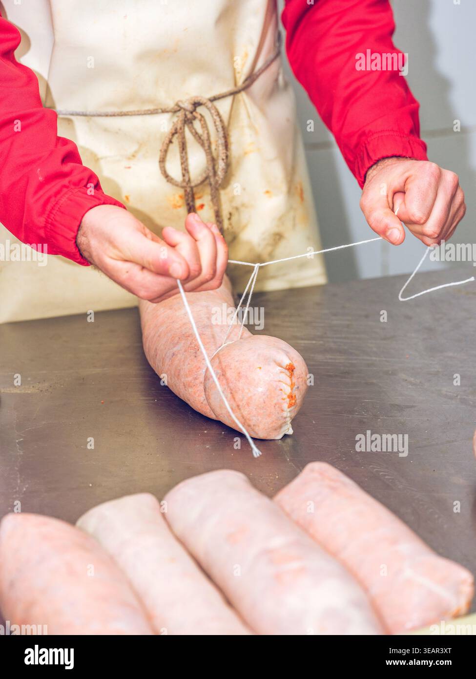 legatura, macellaio, sobrasada, ancoraggio, macellai Foto Stock