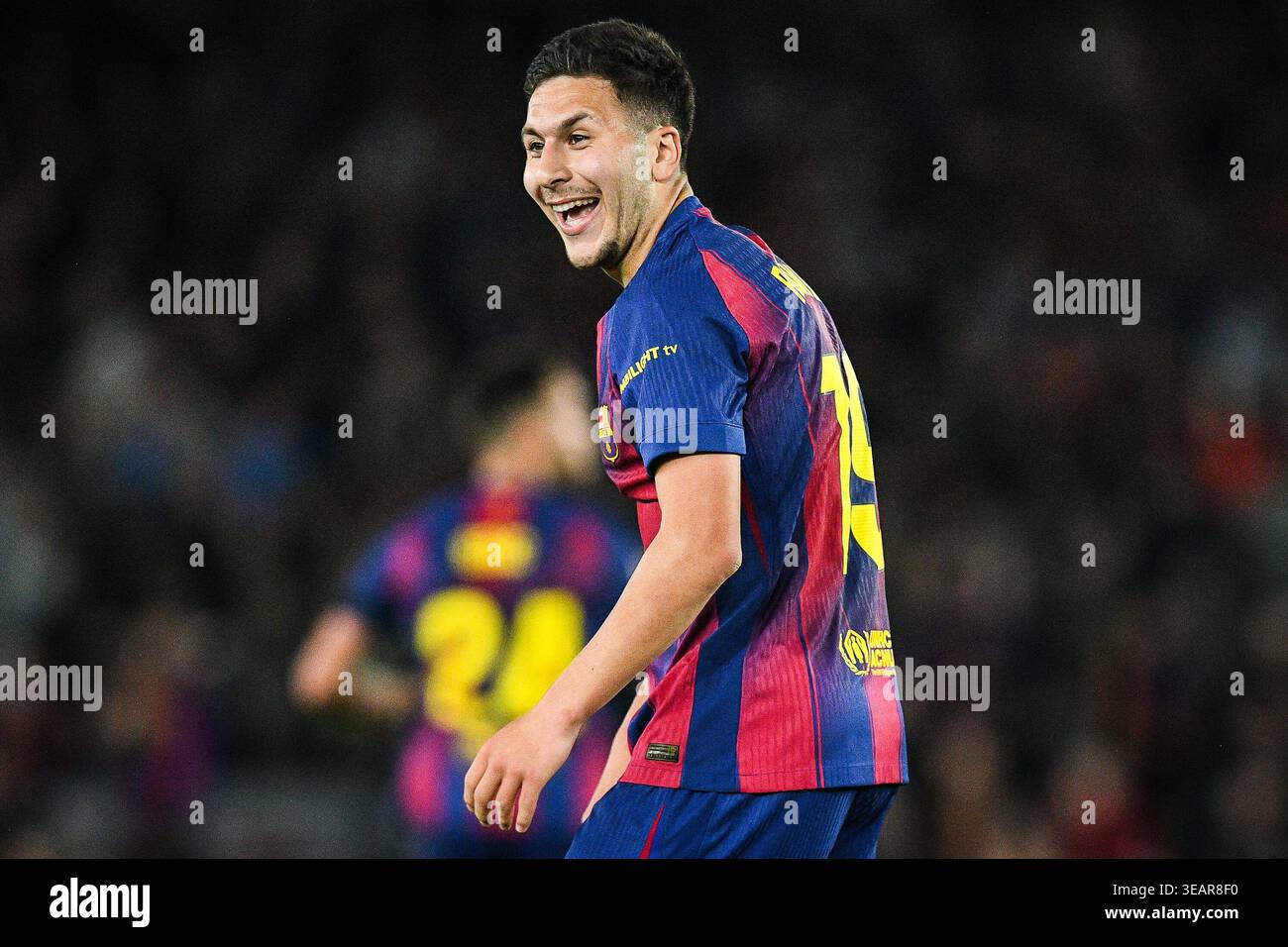 Barcellona, Espagne. 22 aprile 2026. Roony BARDGHJI di Barcellona durante il campionato spagnolo di LaLiga tra FC Barcelona e RC Celta il 22 aprile 2026 allo stadio Camp Nou di Barcellona, Spagna - foto Sergio Ros/Matthieu Mirville/DPPI Credit: DPPI Media/Alamy Live News Foto Stock