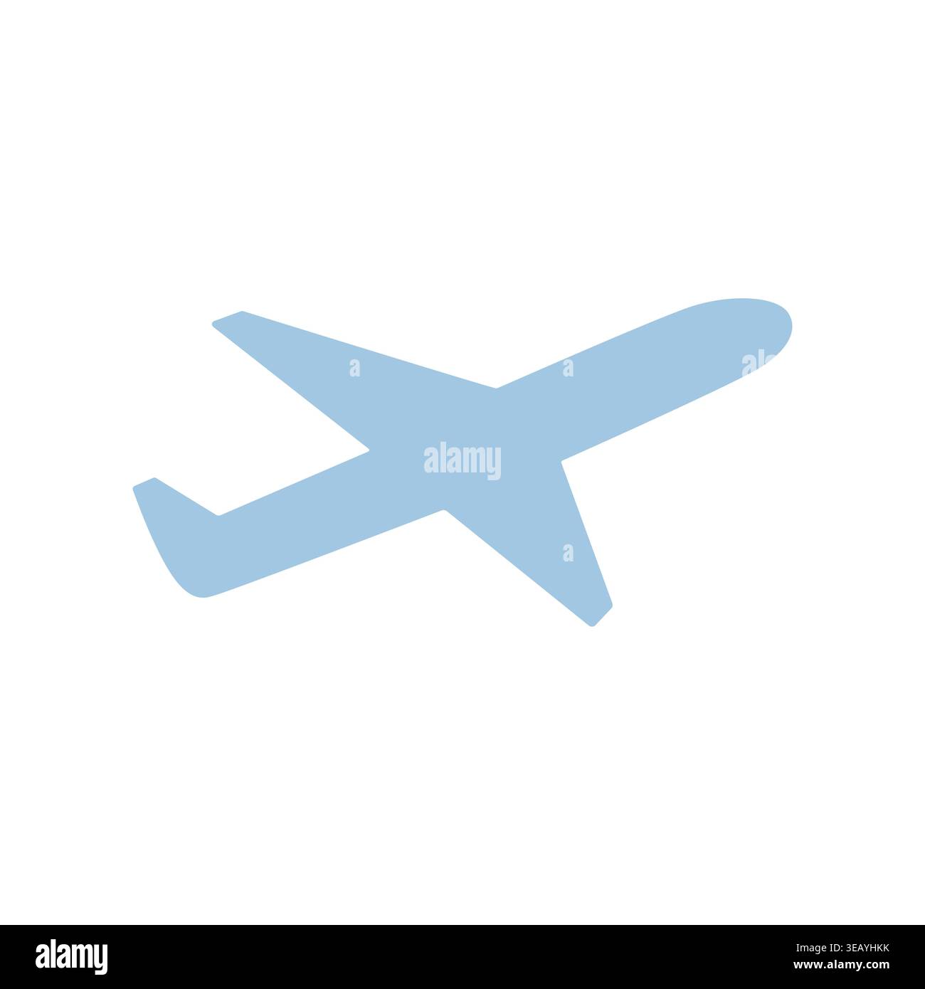 Silhouette di un aereo. Design piatto. Icona vettoriale. Destinazioni di viaggio, concetto di trasporto aereo. Icona partenze. Segnale dell'aviazione. Illustrazione Vettoriale