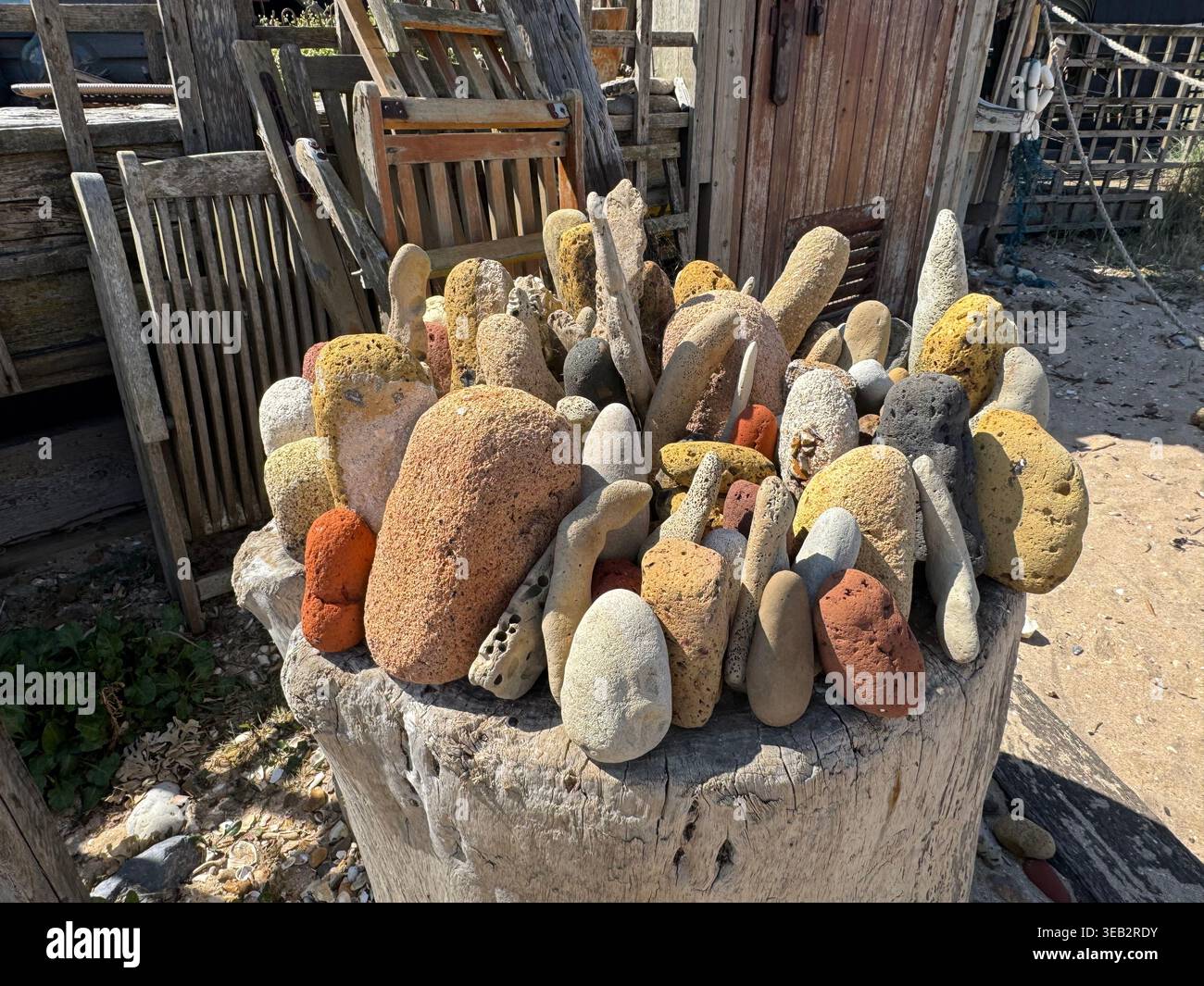 Shellness Beach, vicino a Leysdown sul mare, nel Kent Foto Stock