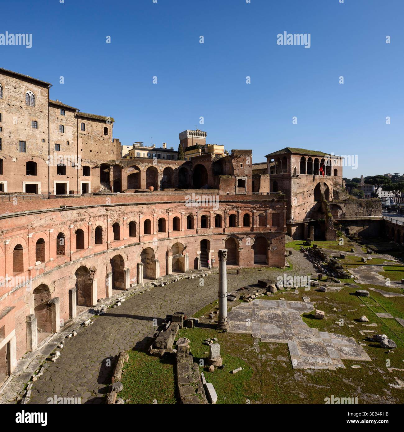 Roma. Italia. Mercati di Traiano (mercati di Traiano), Forum di Traiano (Foro di Traiano). Trajan's Market è stato inaugurato nel 113 DC, e probabilmente bu Foto Stock