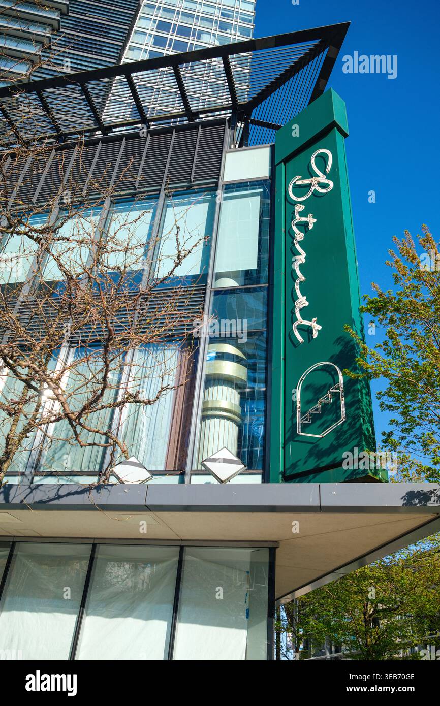 Ingresso al ristorante botanico situato presso l'hotel Fairmont Pacific Rim a Coal Harbour, Vancouver, British Columbia. Foto Stock