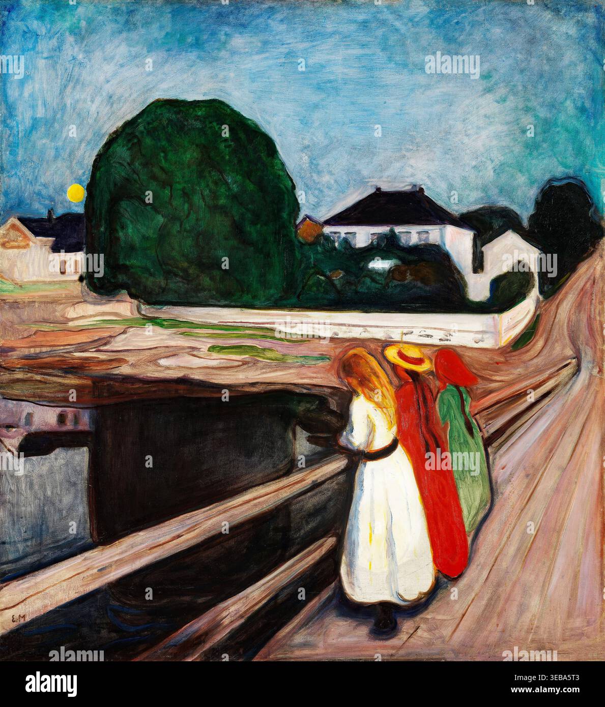 Sul ponte. Edvard Munch Foto Stock