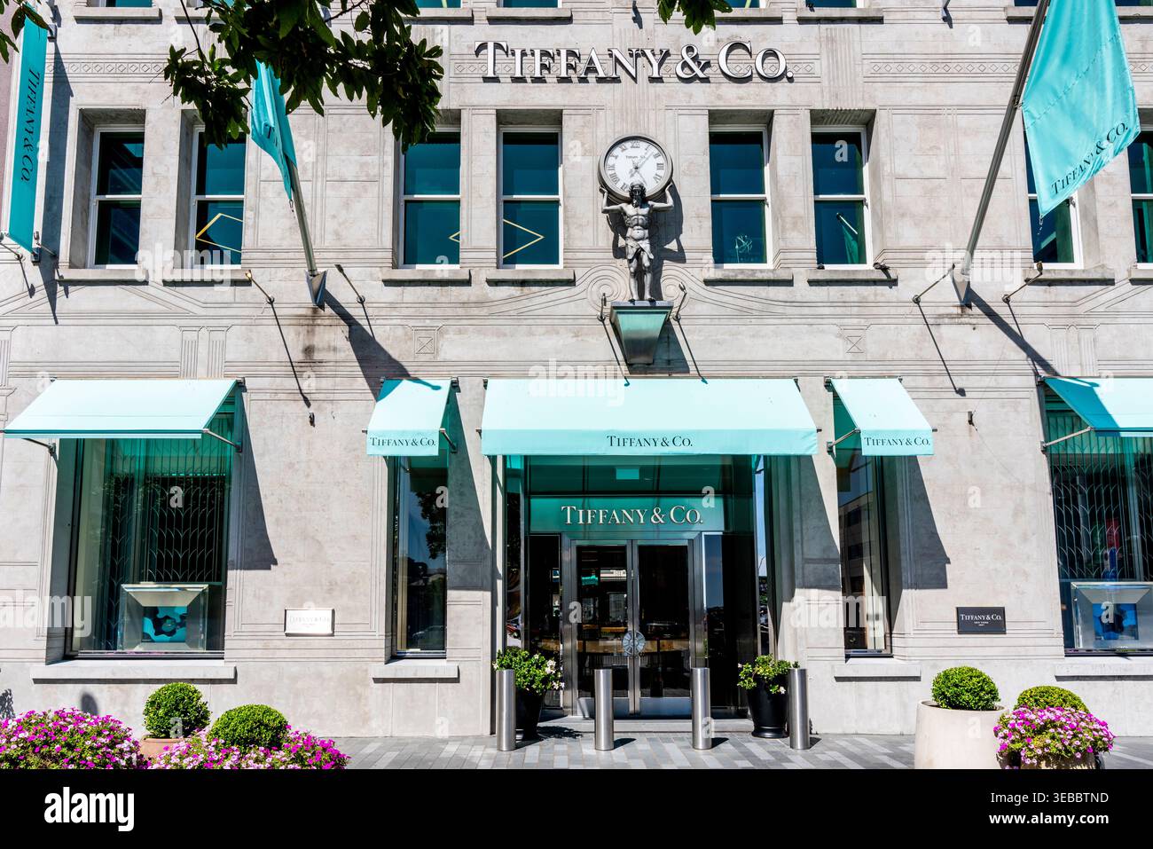 Negozio di gioielli Tiffany & Co nel quartiere Britomart di Auckland, Auckland, nuova Zelanda. Foto Stock