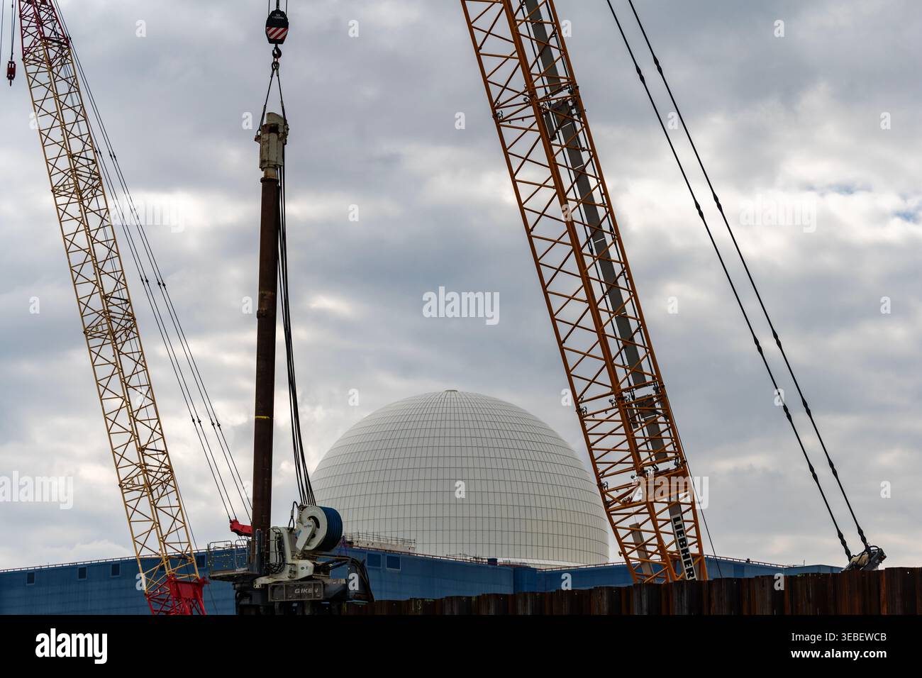 Sizewell C Construction Suffolk UK Foto Stock