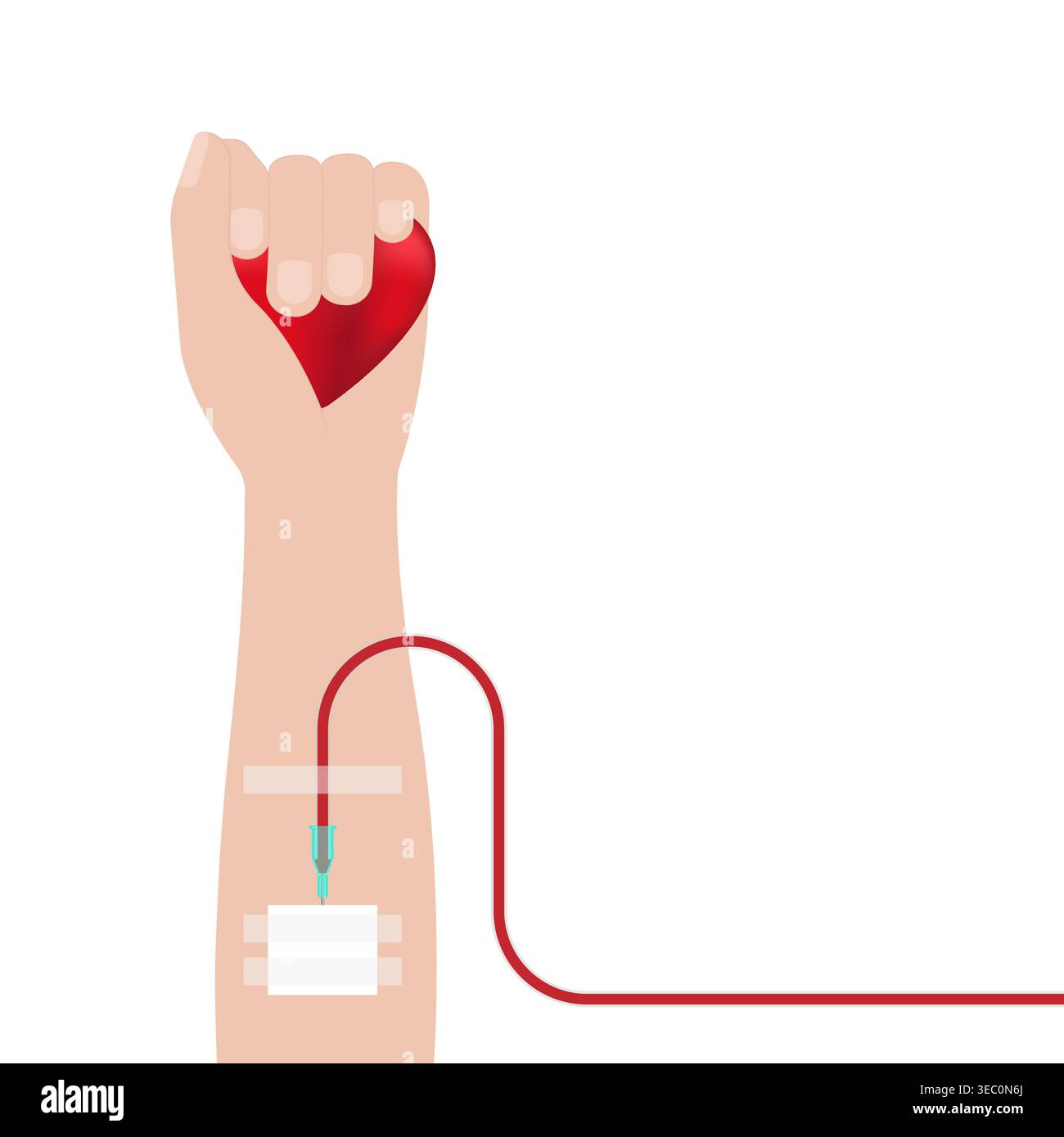 Concetto di donazione di sangue. Giornata mondiale dei donatori di sangue. Illustrazione vettoriale. Illustrazione Vettoriale