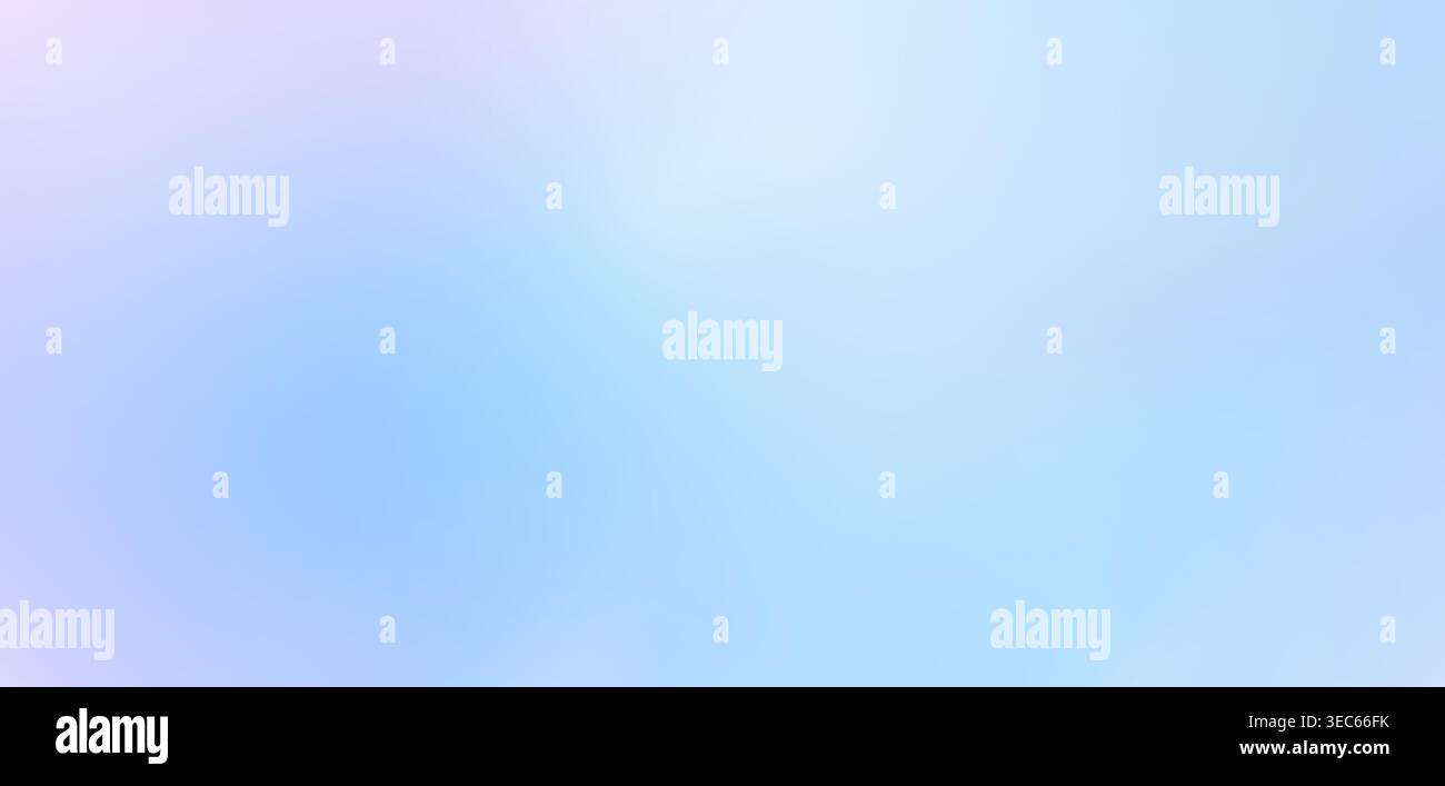 Fusione graduale di colori blu chiaro e viola tenui per creare uno sfondo astratto da sogno e pulito con effetto sfocatura Foto Stock