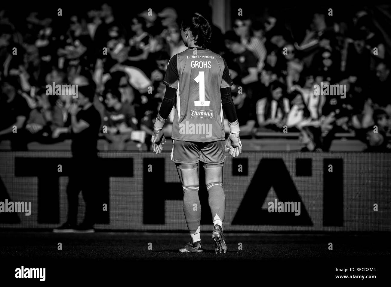 Maria Luisa Grohs (Mala Grohs, portiere, FC Bayern Monaco, 1), bianco e nero, caratteristica, LE LINEE GUIDA DFB VIETANO L'USO DI FOTO COME SEQUENZE E/O SERIE DI FOTO VIDEO. LE NORMATIVE DFB VIETANO L'USO DI FOTOGRAFIE COME SEQUENZA DI IMMAGINI Foto Stock