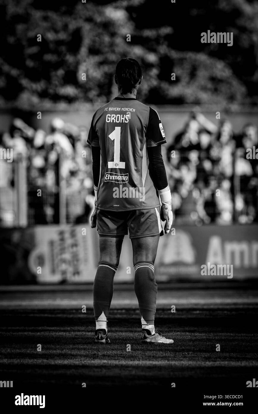 Maria Luisa Grohs (Mala Grohs, portiere, FC Bayern Monaco, 1), bianco e nero, caratteristica, LE LINEE GUIDA DFB VIETANO L'USO DI FOTO COME SEQUENZE E/O SERIE DI FOTO VIDEO. LE NORMATIVE DFB VIETANO L'USO DI FOTOGRAFIE COME SEQUENZA DI IMMAGINI Foto Stock