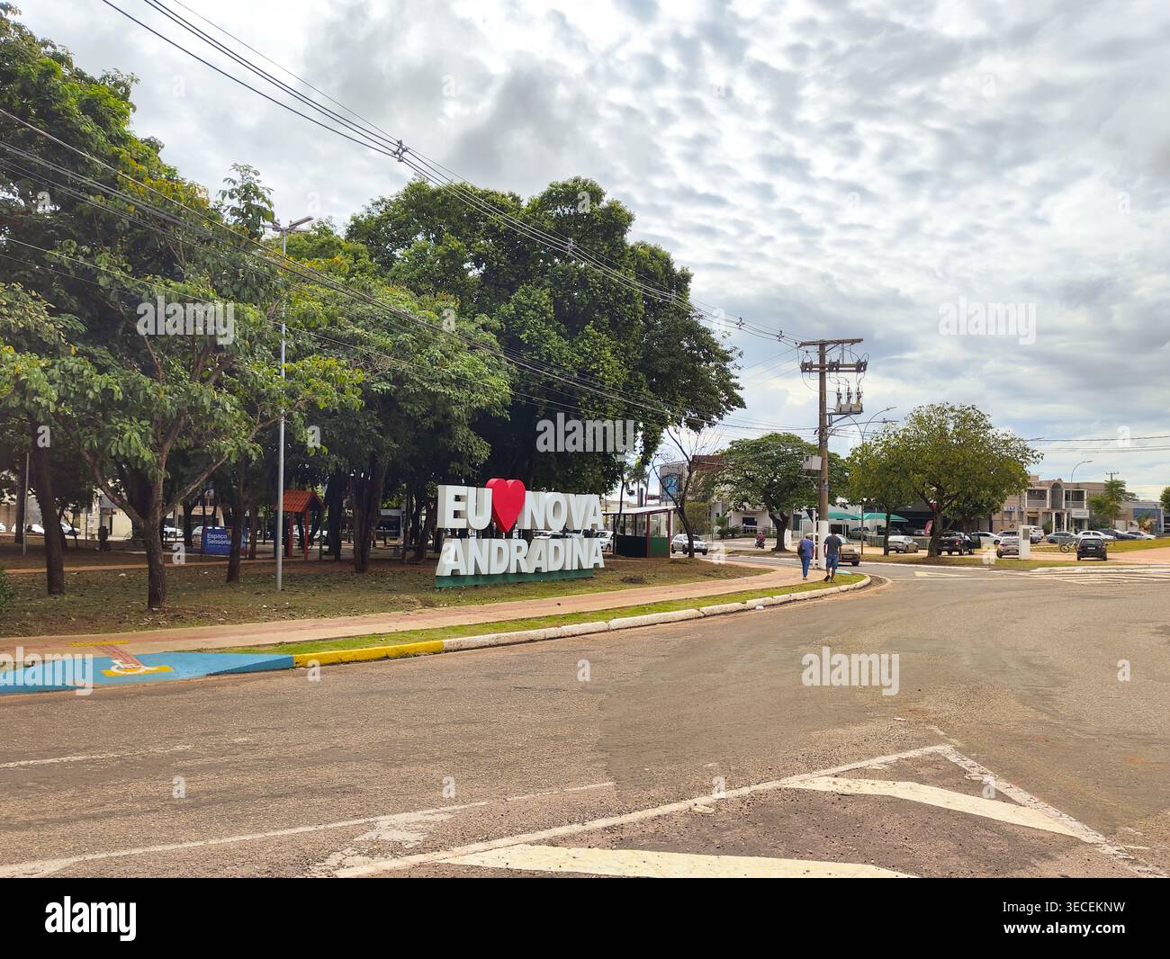 Vista del centro di Nova Andradina, a Mato grosso do sul, il 30 aprile 2026, Brasile Foto Stock