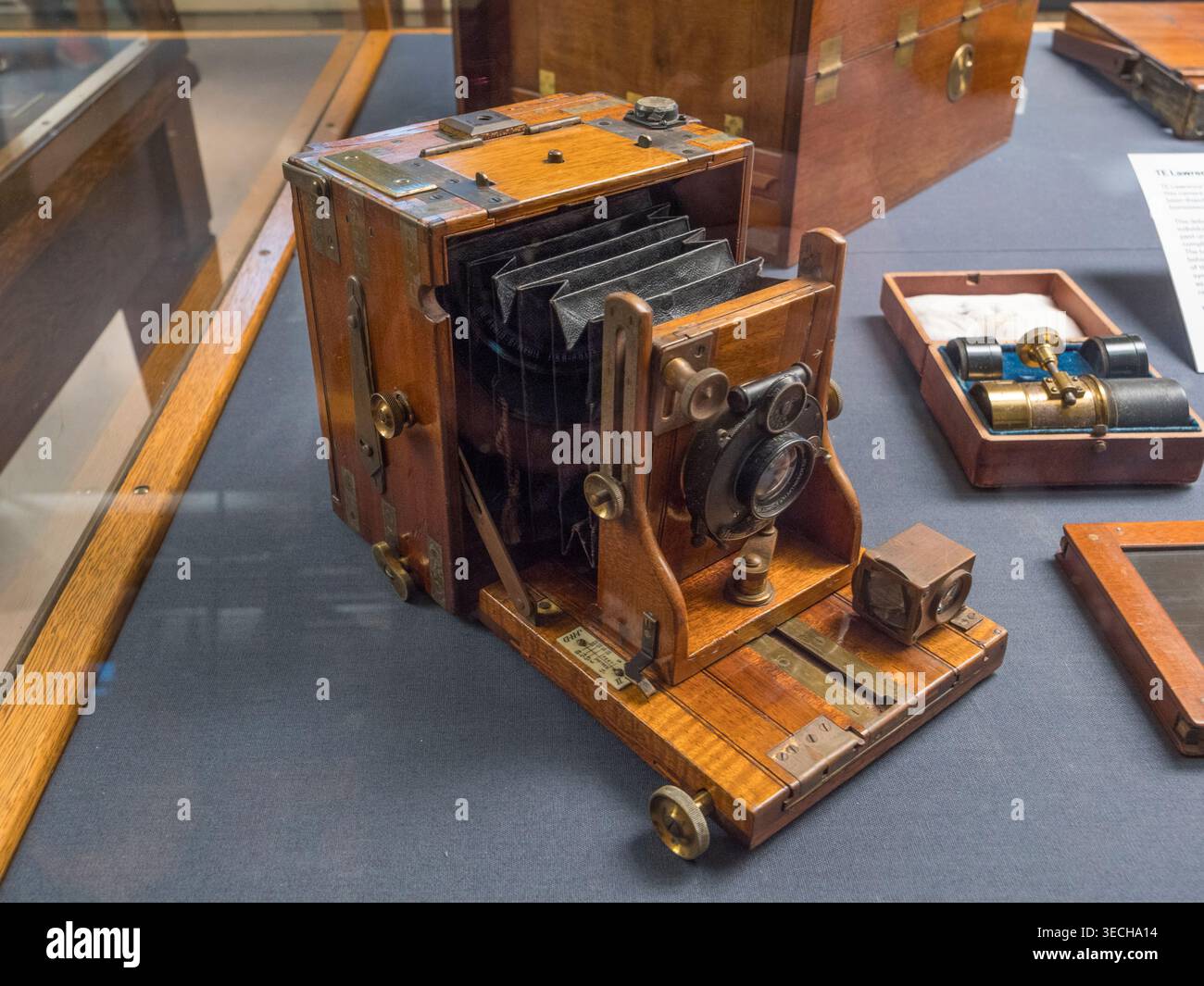 La macchina fotografica di te Lawrences, appositamente commissionata per l'uso dall'archeologo in Medio Oriente, History of Science Museum, Oxford, Regno Unito. Foto Stock