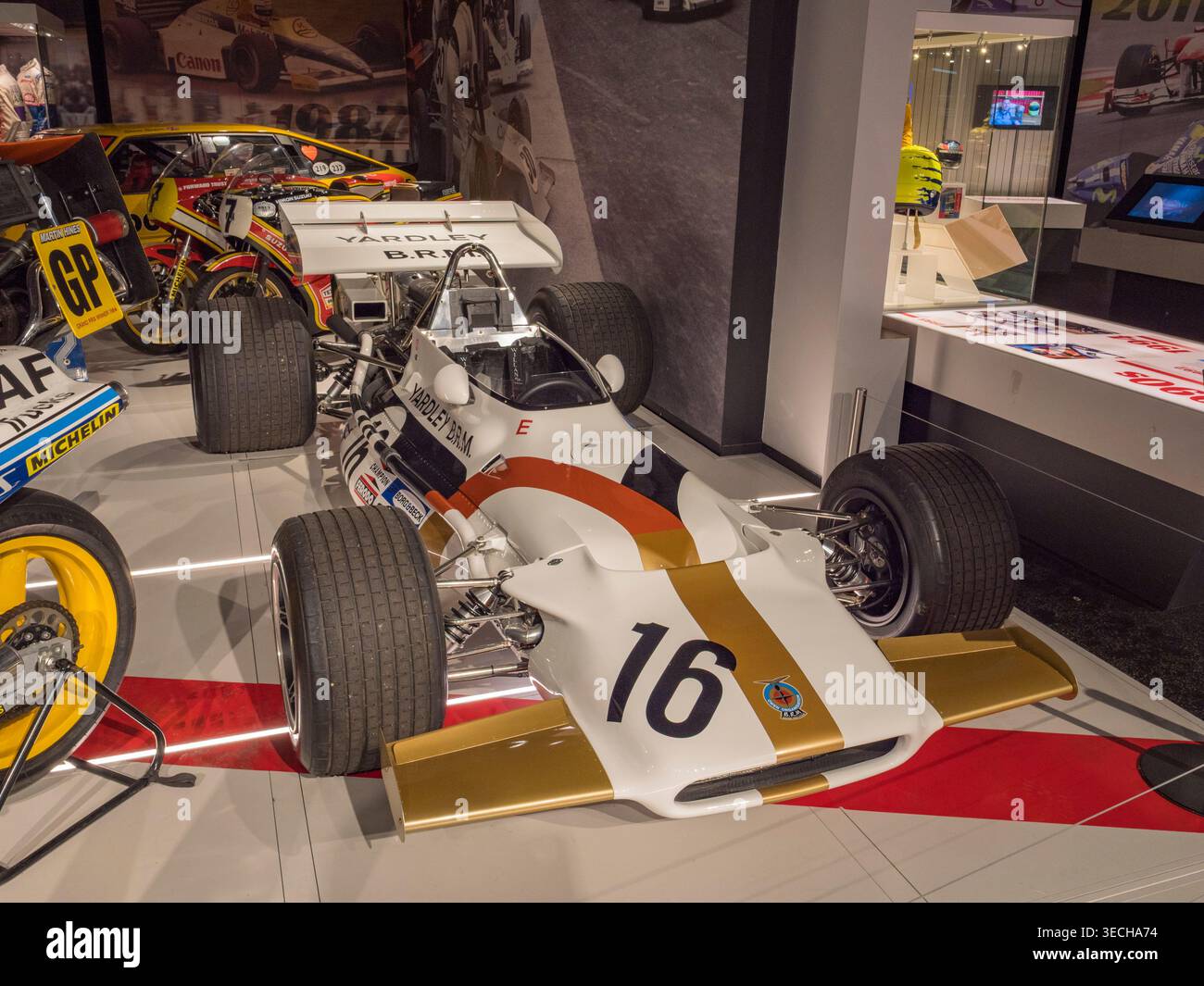 BRM P153 Formula 1 del 1970, museo di Silverstone, circuito di Silverstone, Silverstone, Towcester, REGNO UNITO. Foto Stock