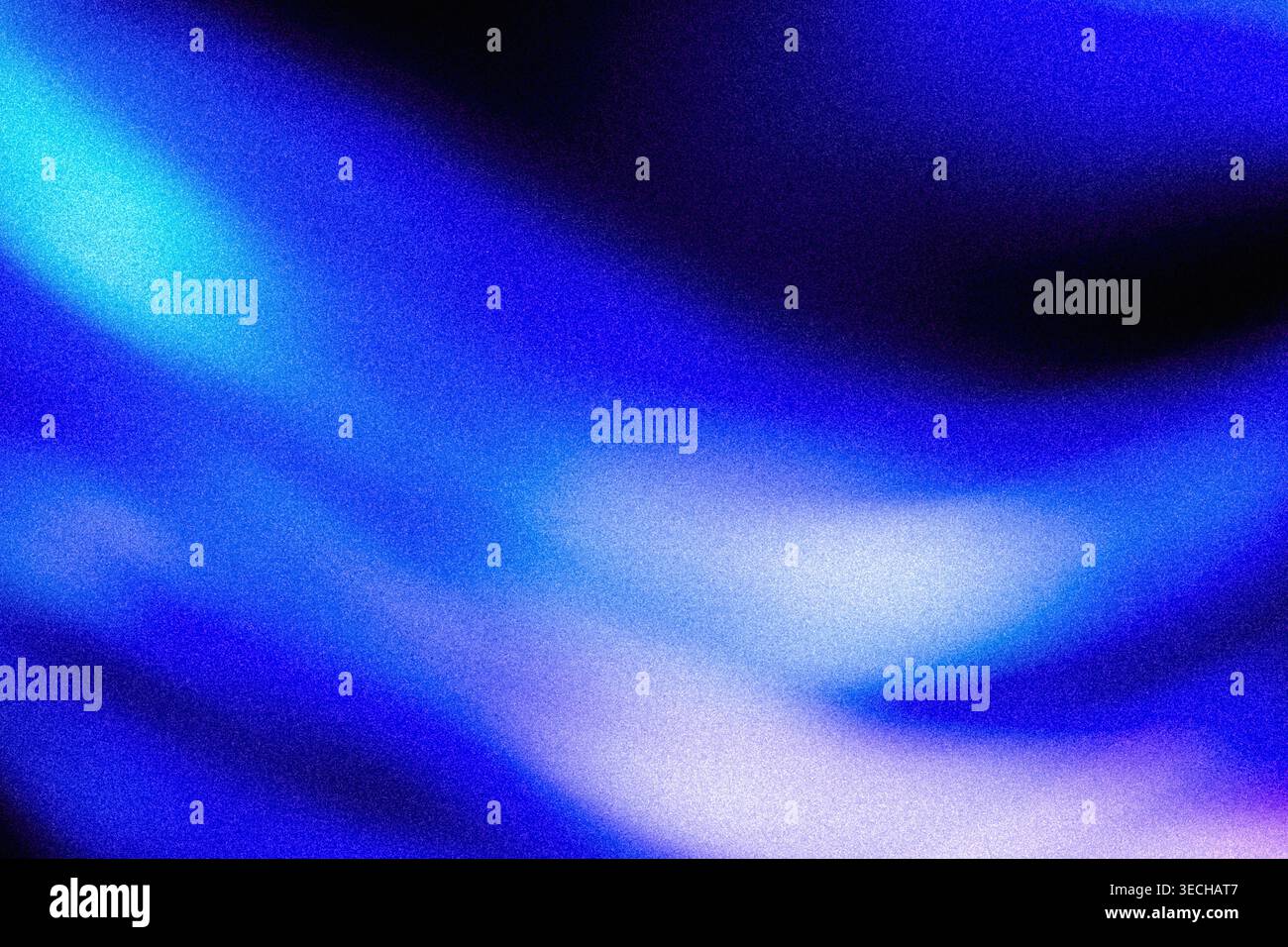 Texture granulosa astratta liscia con sfumature fluide al neon blu chiaro e blu scuro Foto Stock