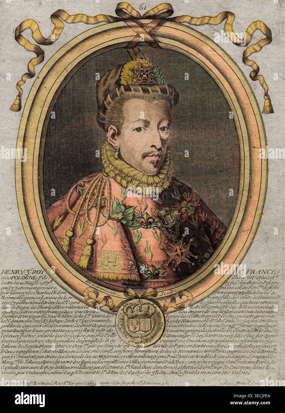 Ritratto di Enrico III (1551-89) re di Francia Foto Stock