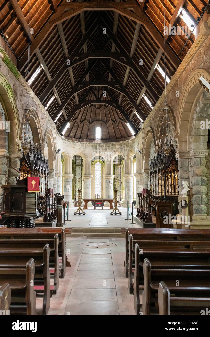 All'interno di St Conan's Kirk, Loch Awe, Argyll e Bute, Scozia Foto Stock