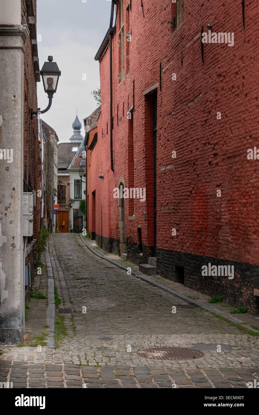 La vecchia Europa, stretta stradina acciottolata Foto Stock
