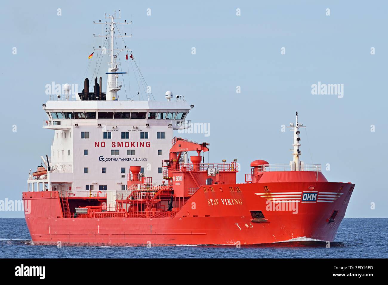 Nave cisterna per prodotti chimici/petroliferi STAV VIKING al fiordo di Kiel Foto Stock