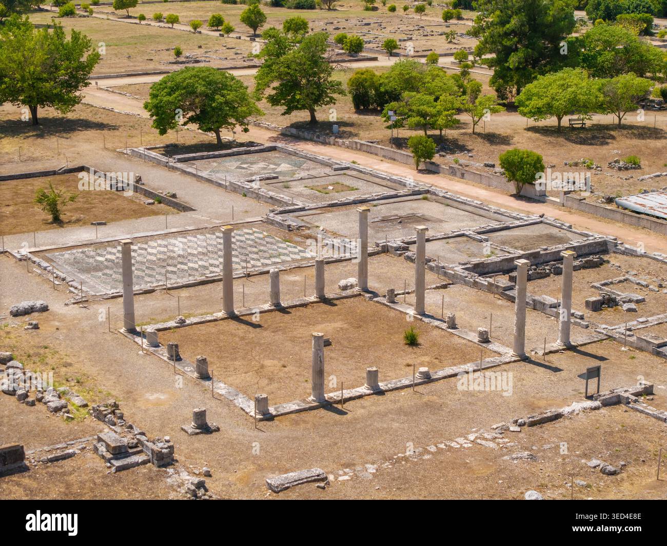 Antiche rovine di Pella, Macedonia centrale, Grecia Foto Stock
