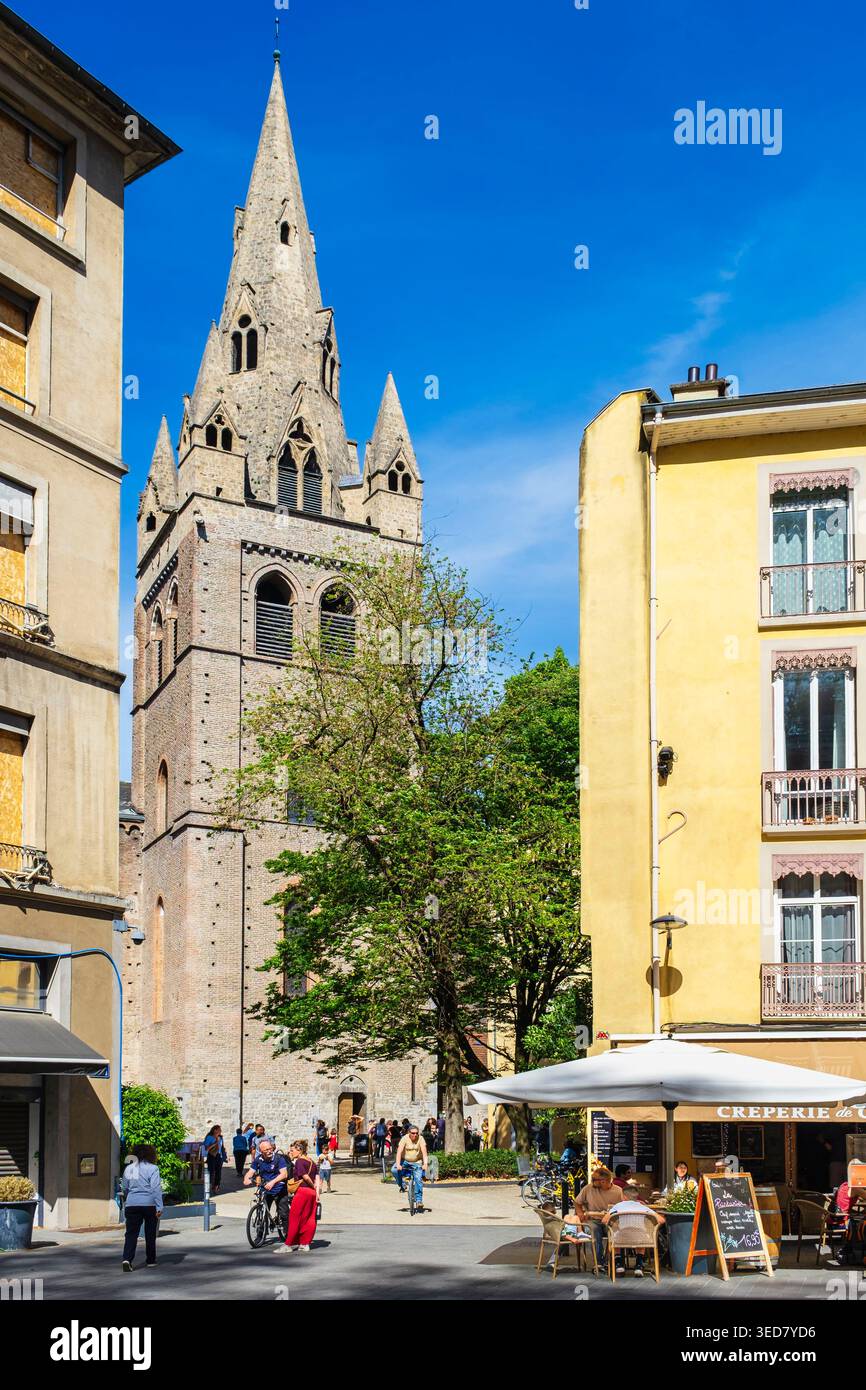 Francia, Isere, Grenoble, quartiere di ​​center, città vecchia, Gordes e Saint-André Collegiate Foto Stock