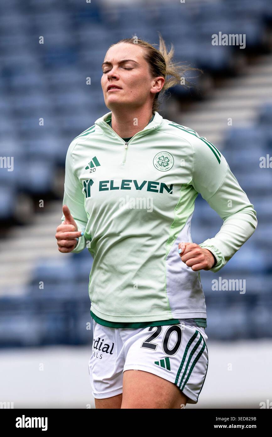 Saoirse Noonan, calciatrice professionista, gioca per il Celtic, una squadra di calcio femminile con sede a Glasgow, Scozia, Regno Unito. Foto Stock